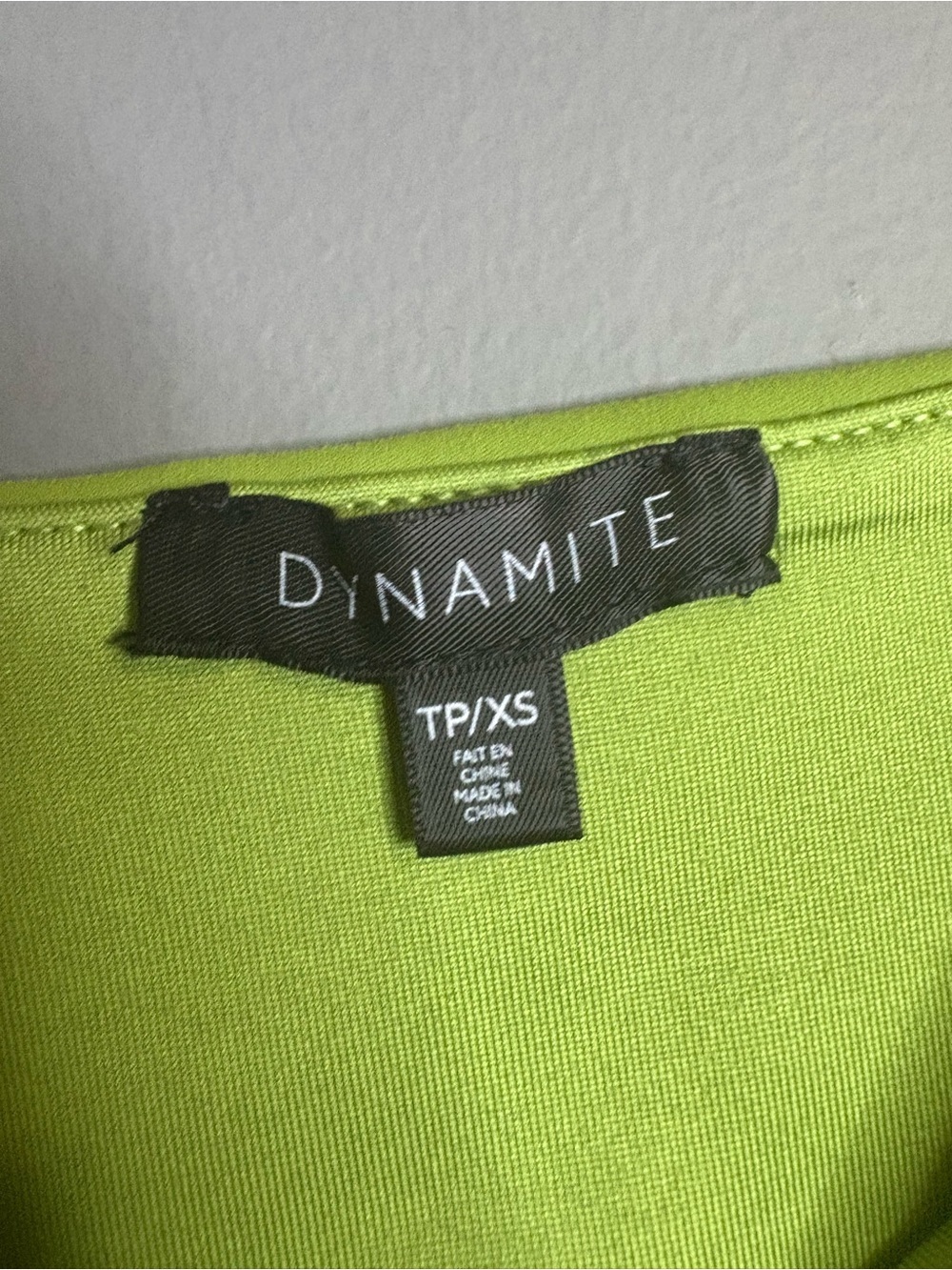 Dynamite Neon Lime Square Neck Crop Top – Women’s XS - Picture 5 of 6